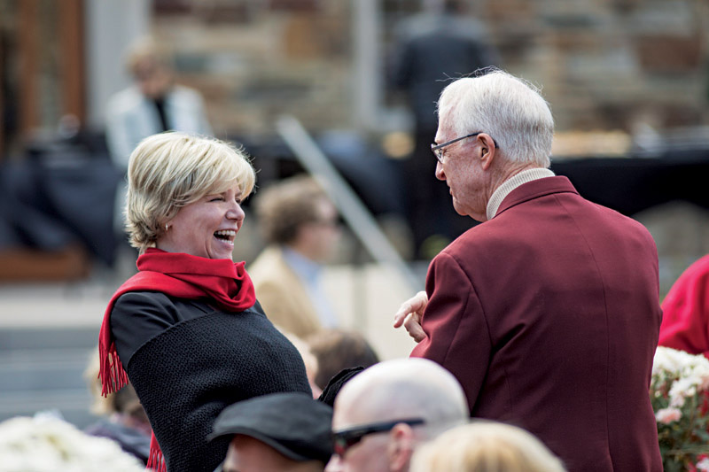 President Hass at Homecoming