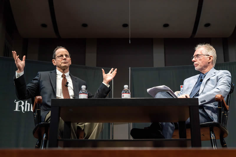 2 panelists on stage