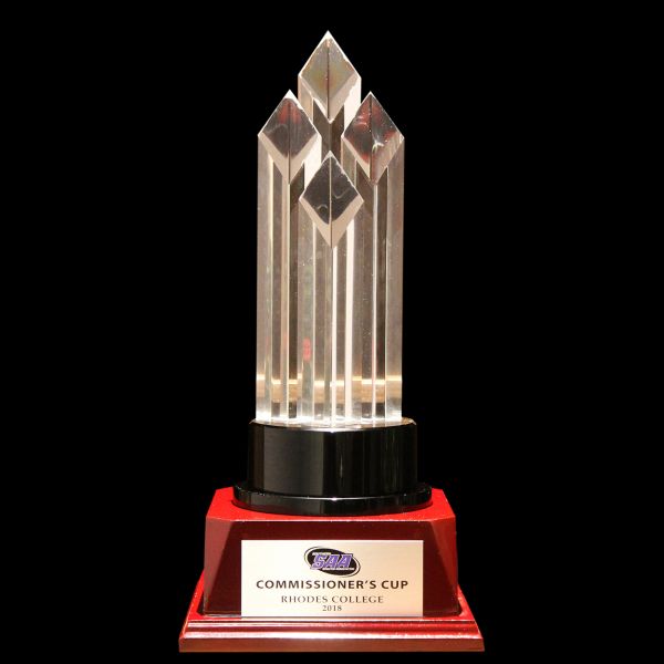 A crystal trophy.