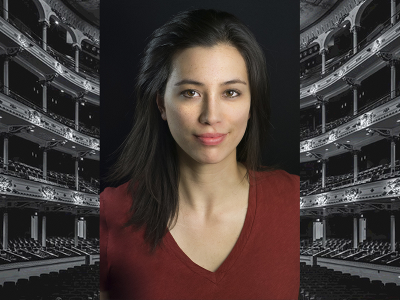 head shot of a young woman