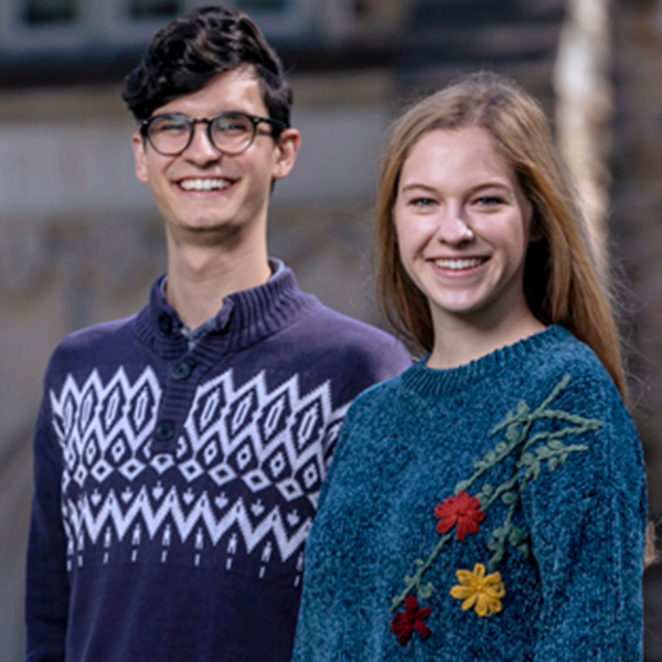 a male and female student