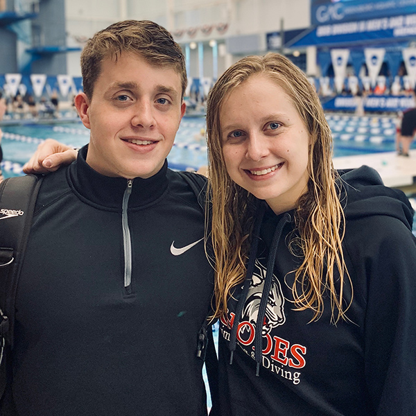 a male and a female swimmer