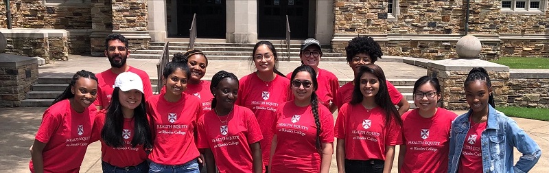 group of students in red T-shirts