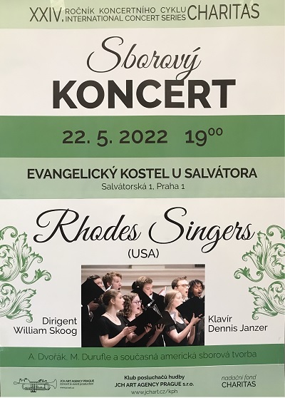 a Rhodes Singers poster in German
