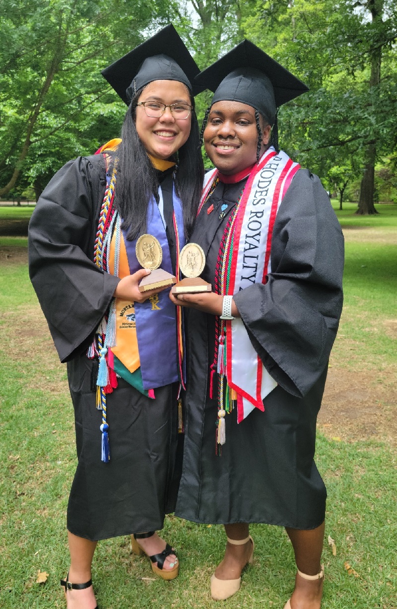 Rhodes College students Mia Harris and Priscilla Foreman