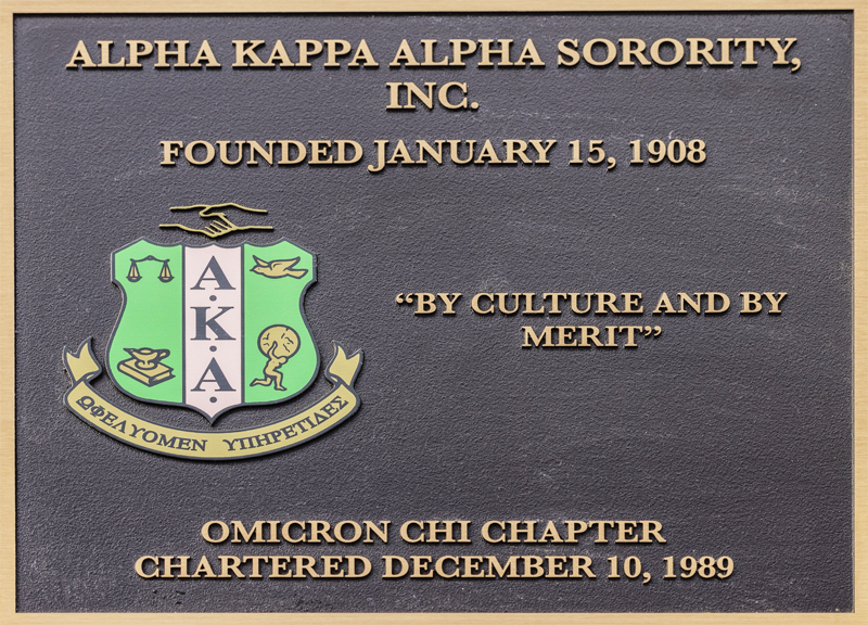 plaque of Alpha Kappa Alpha