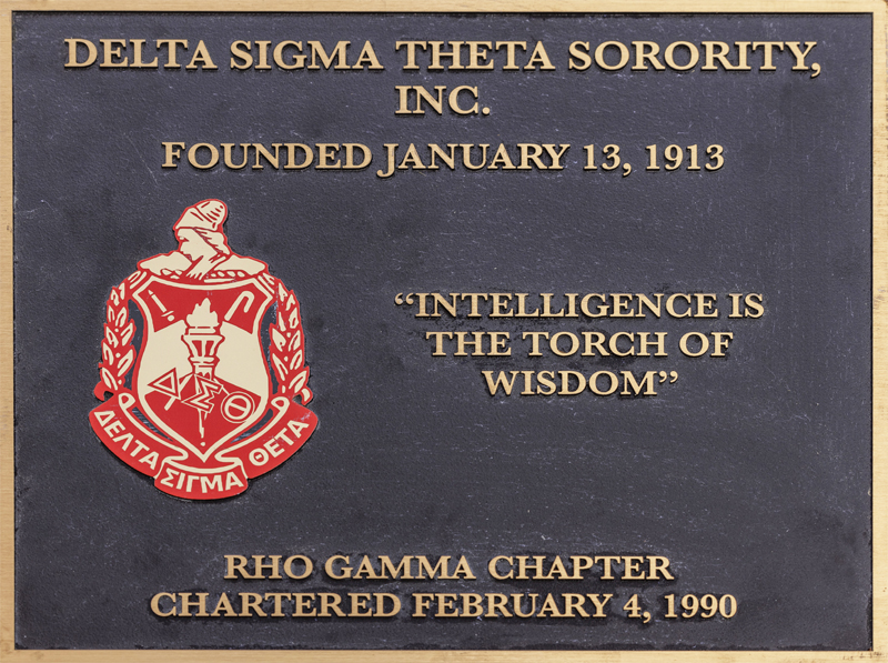 plaque of Delta Sigma Theta