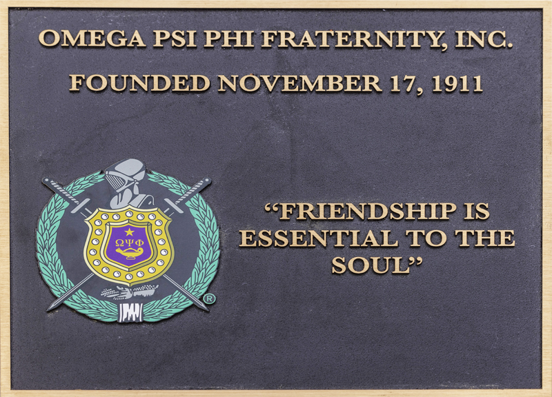 plaque of Omega Psi Phi