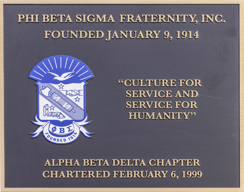 plaque of Phi Beta Sigma