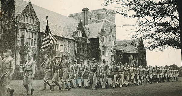 WWII soldiers train on rhodes College campus