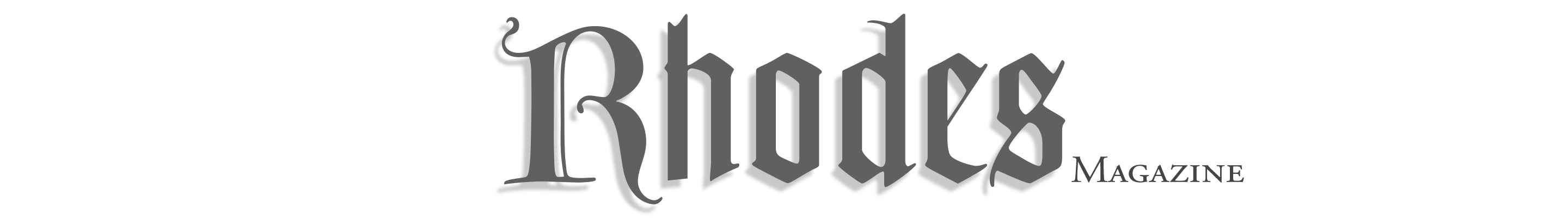 the logo of Rhodes magazine
