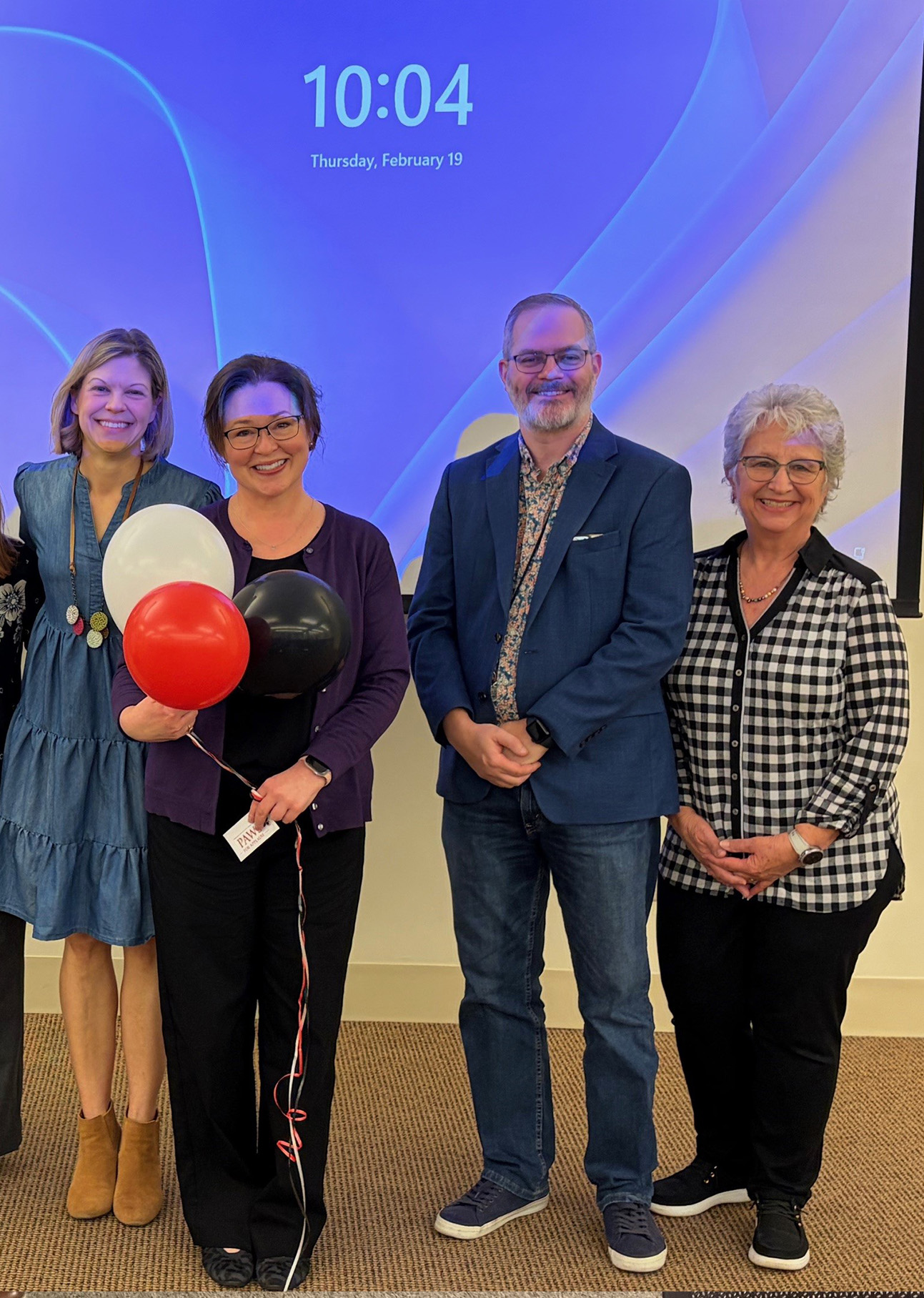 a group of staff members