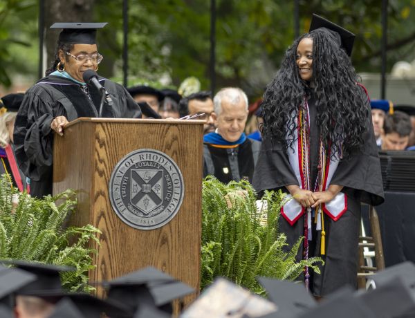 image of Jasmine Jeffries on stage receiving award