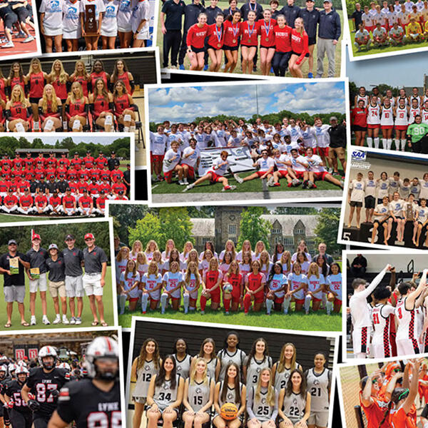a collage of athletic teams
