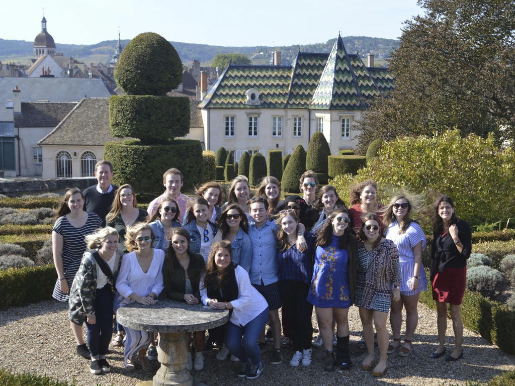 a group of students in France