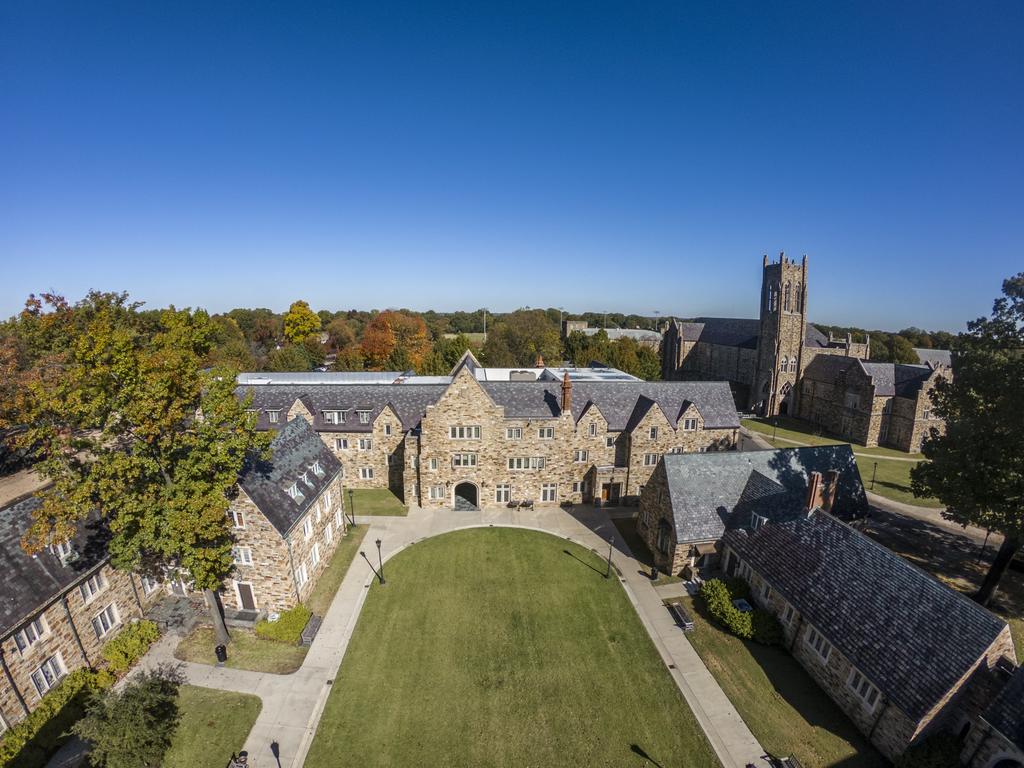 aerial view of Rhodes College campus