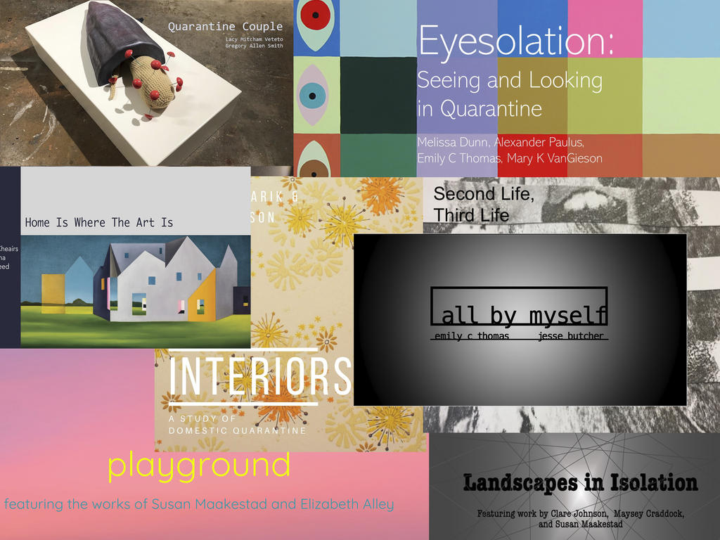 a collection of posters for virtual art exhibits