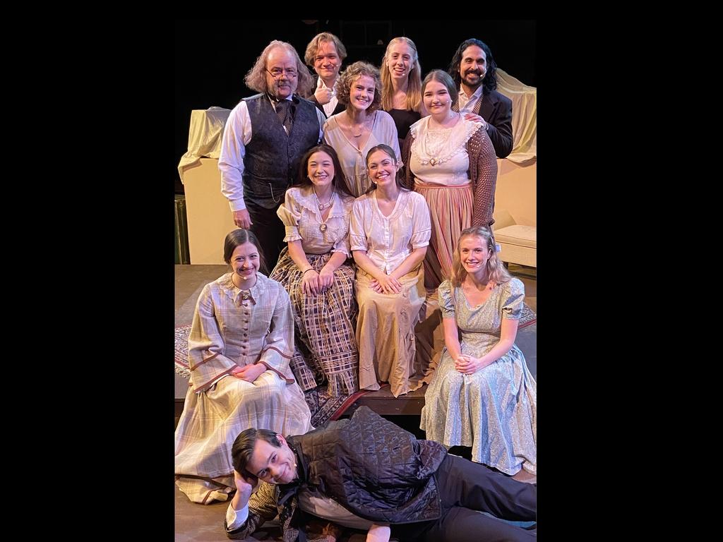 group photo of Little Women cast at Rhodes College