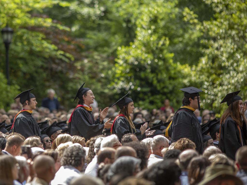 graduates in processional at Rhodes College