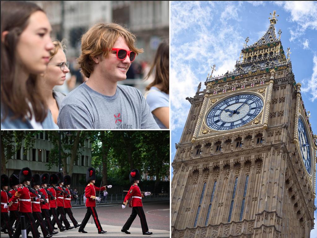 collage of images of London scenery