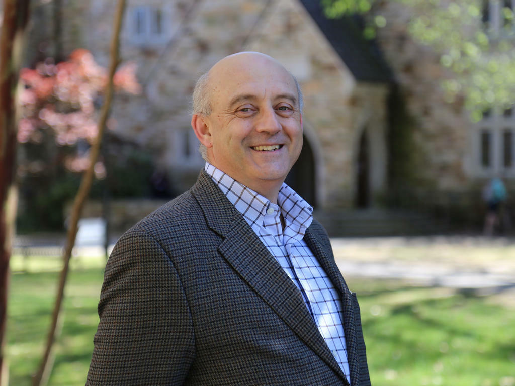 head and shoulder image of Professor Zahariadis standing outside on Rhodes College campus