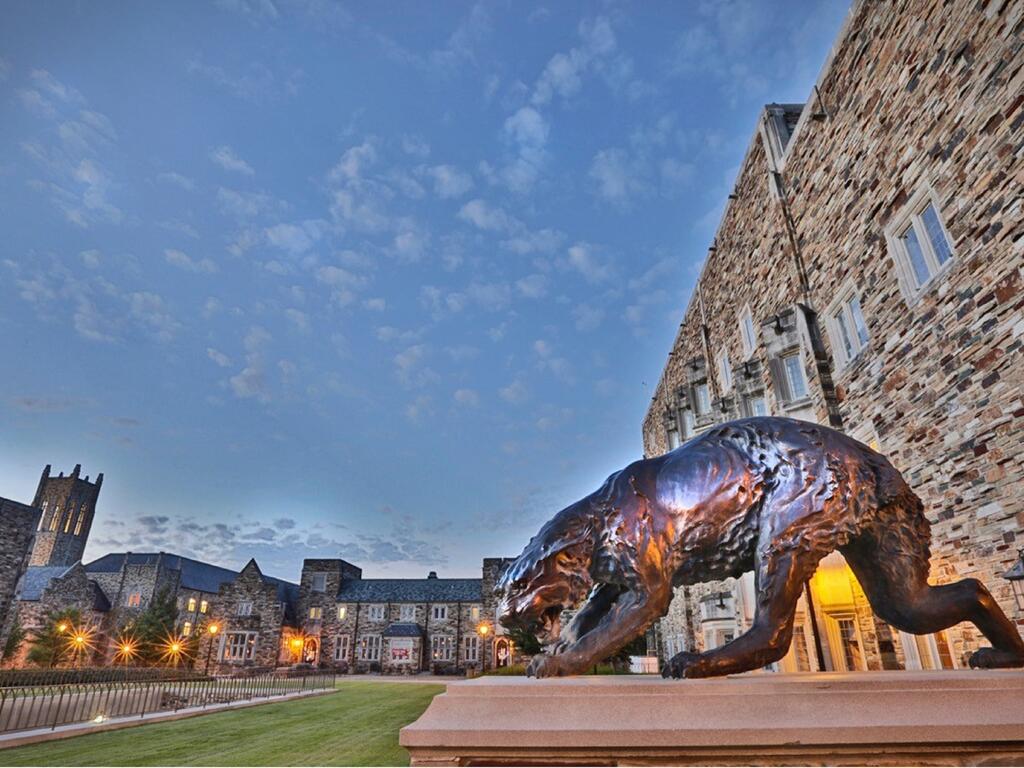 Lynx statue on Rhodes College campus