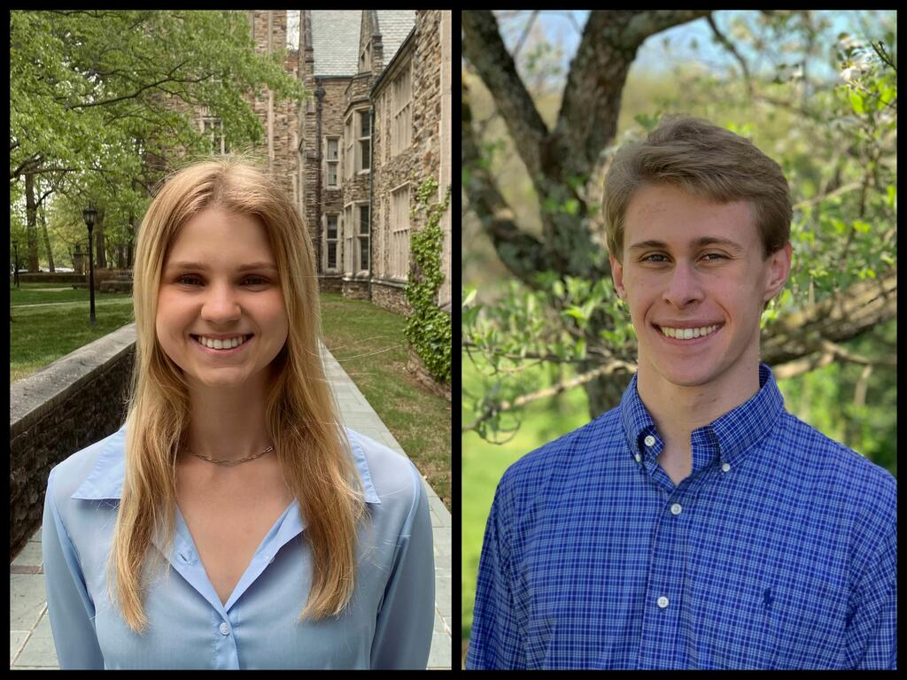 head and shoulder image of two Rhodes College students