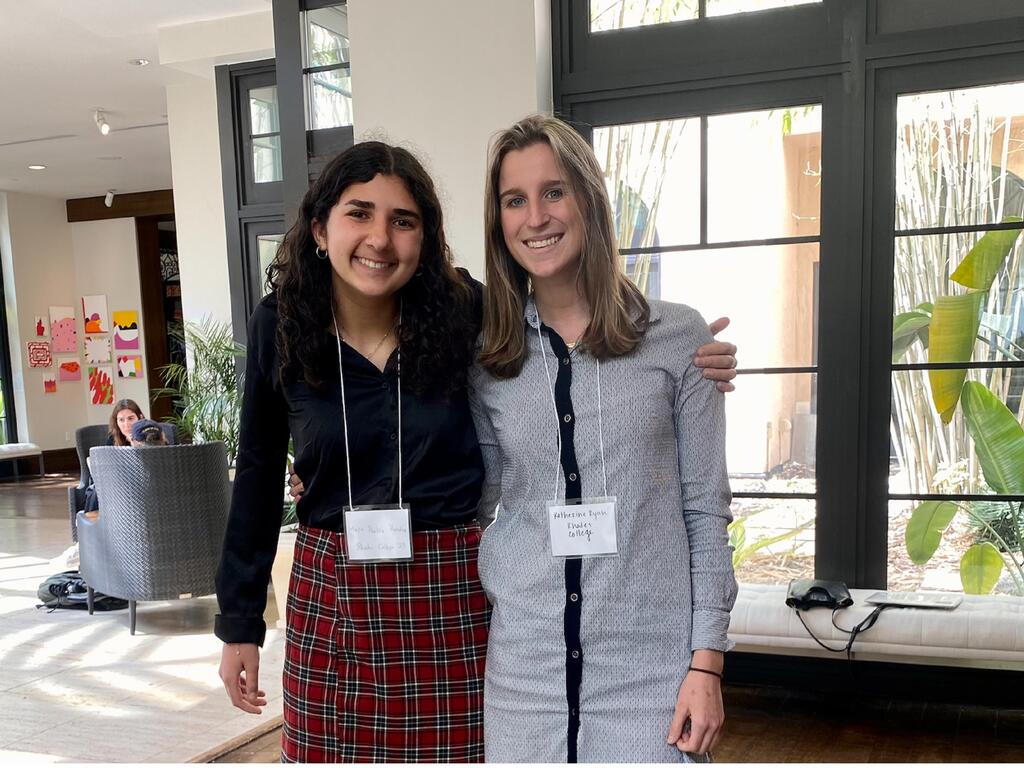 image of two Rhodes College students standing next to each other