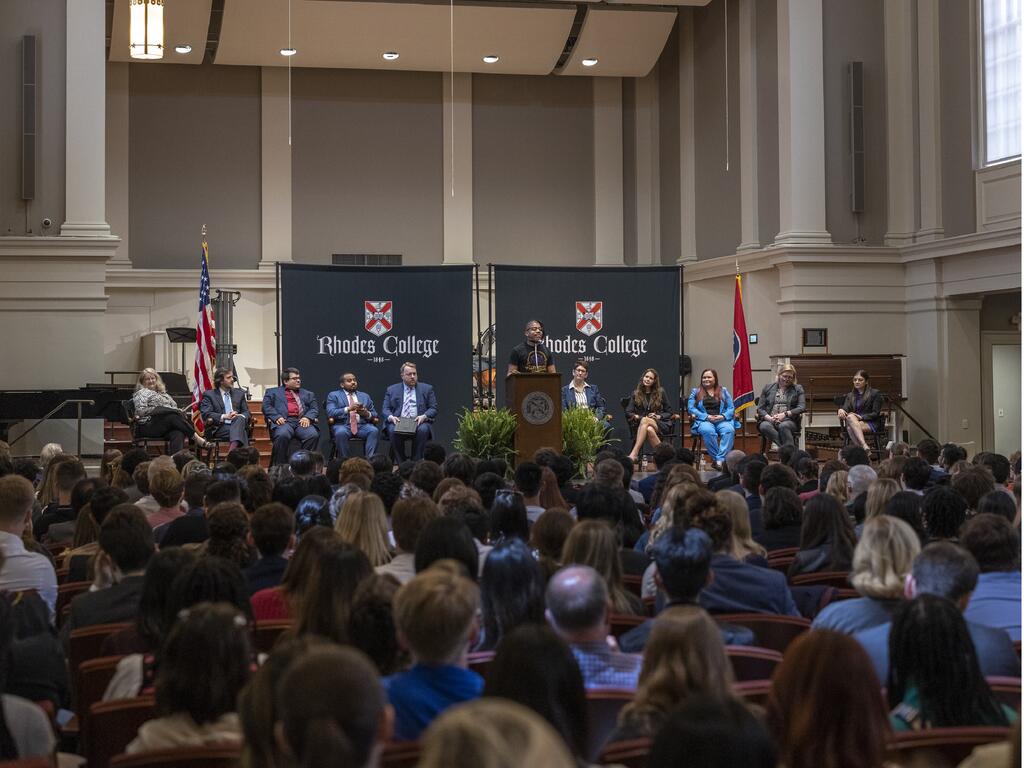 image of an audience at Rhodes College