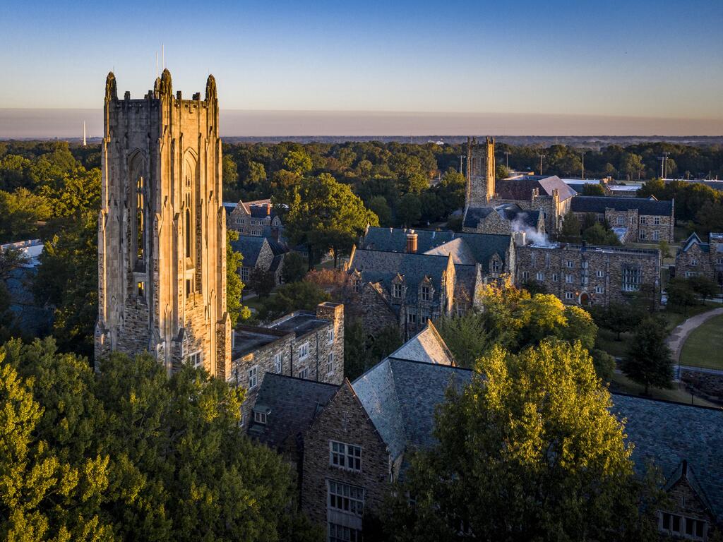 image of tower on Rhodes College campus