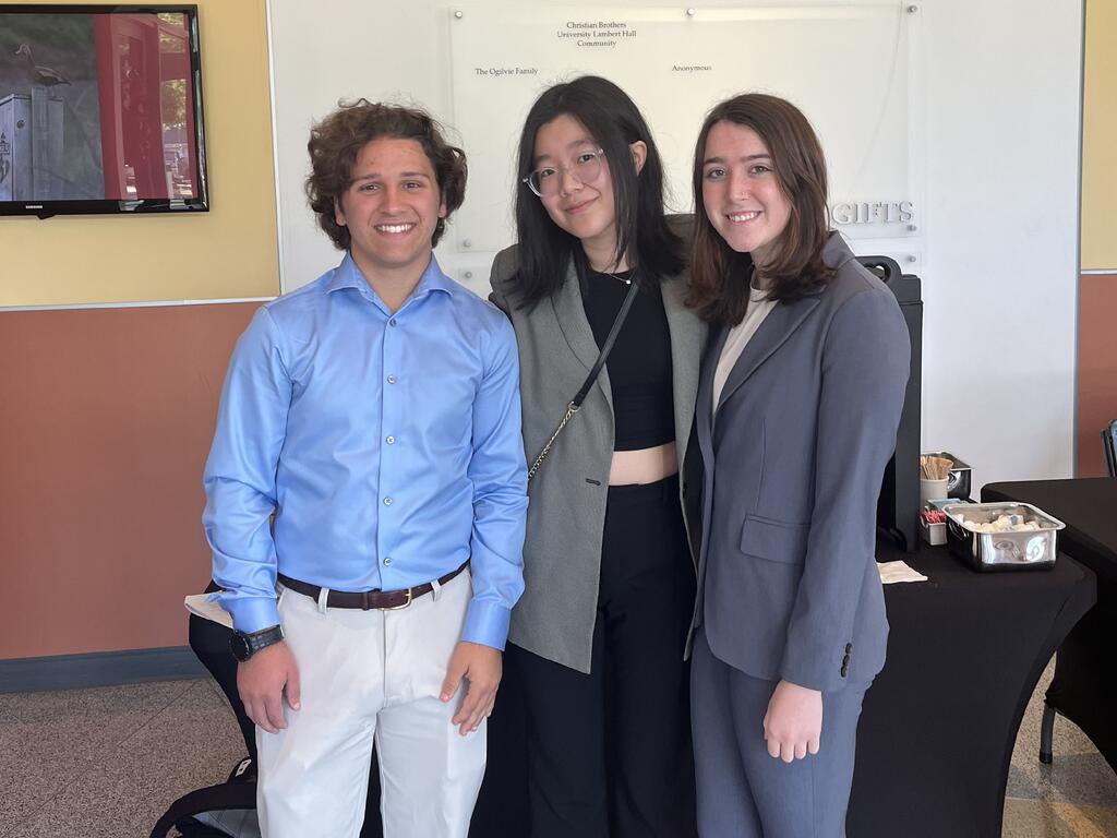 image of three Rhodes College students