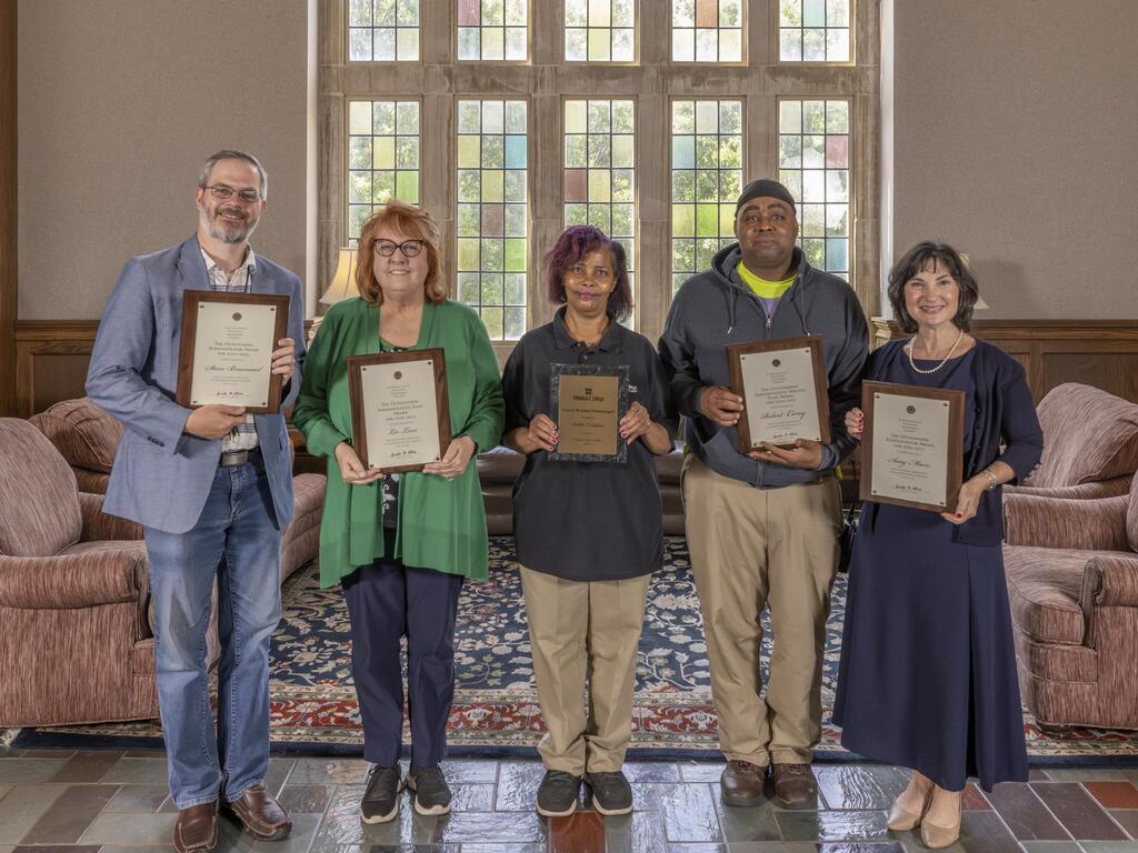 Group image of Rhodes College staff award winners