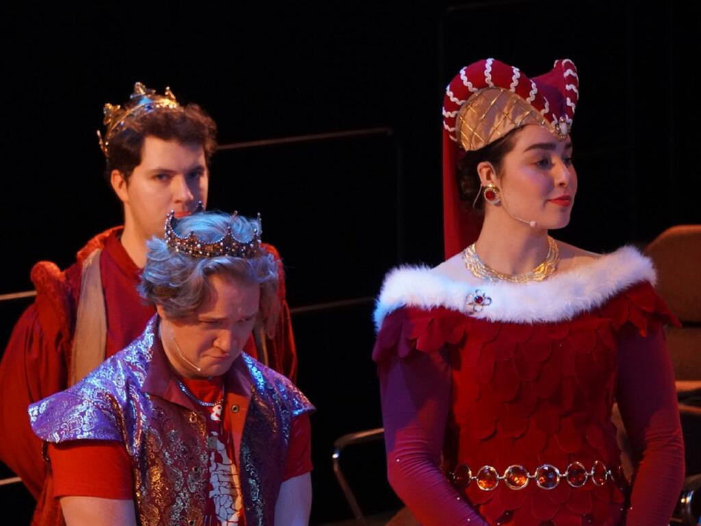 image of Rhodes College theatre guild actors in a production