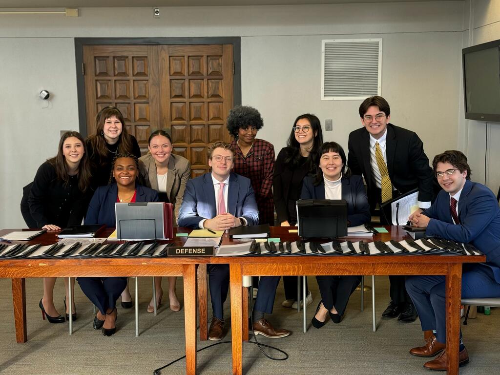 group photo of Rhodes Mock Trial Team A