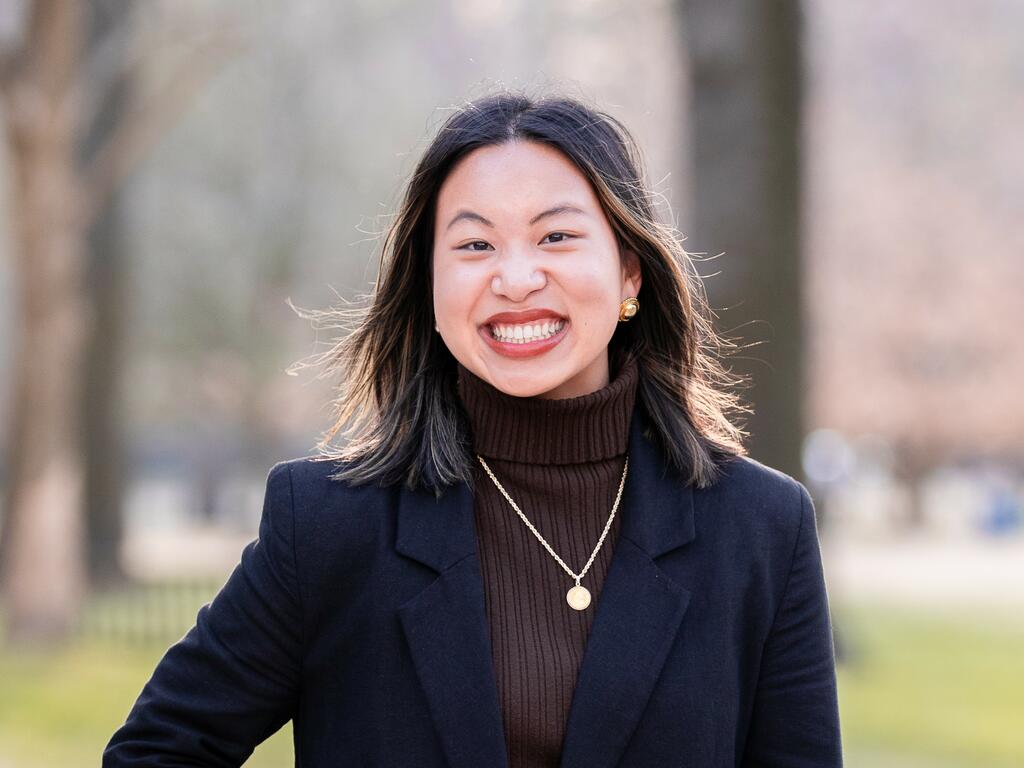 image of Cali VanCleve, outside on Rhodes College campus