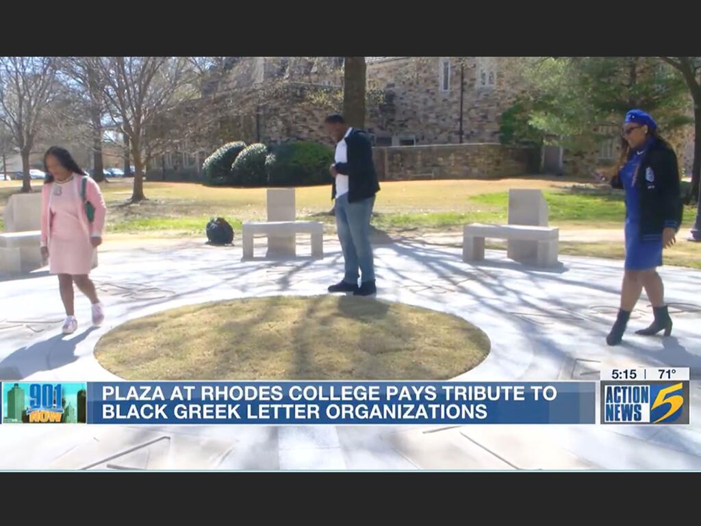 image of students walking on plaza