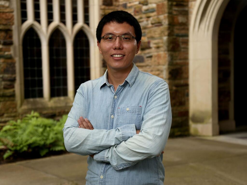 image of Qian Shen standing on Rhodes College campus