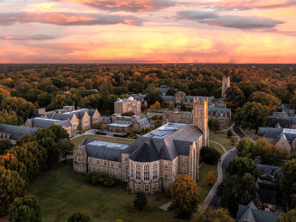 aerial view of Rhodes College