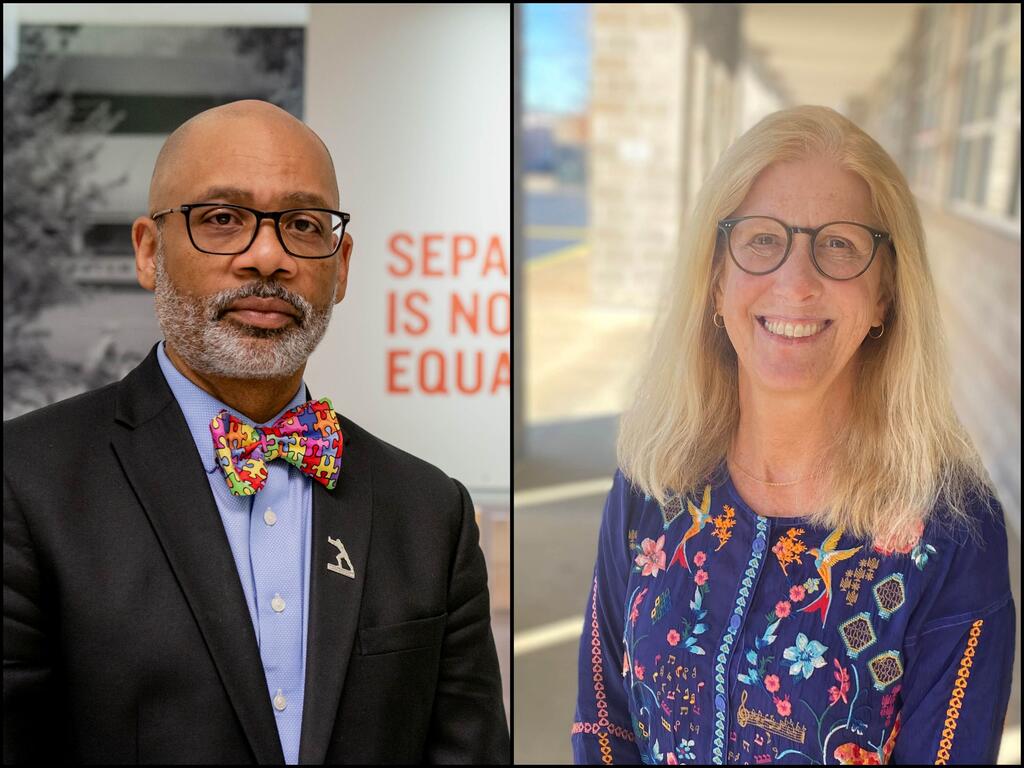 side by side image of Russ Wigginton and Sally Jones Heinz 