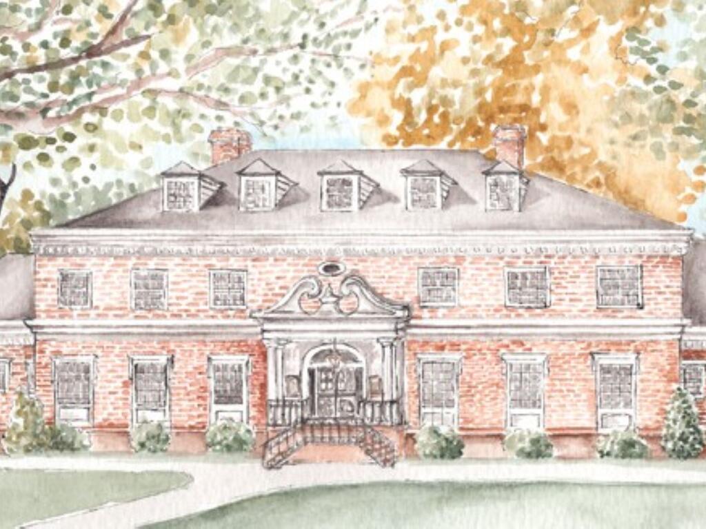 art image of Dorothy C. King Hall at Rhodes College