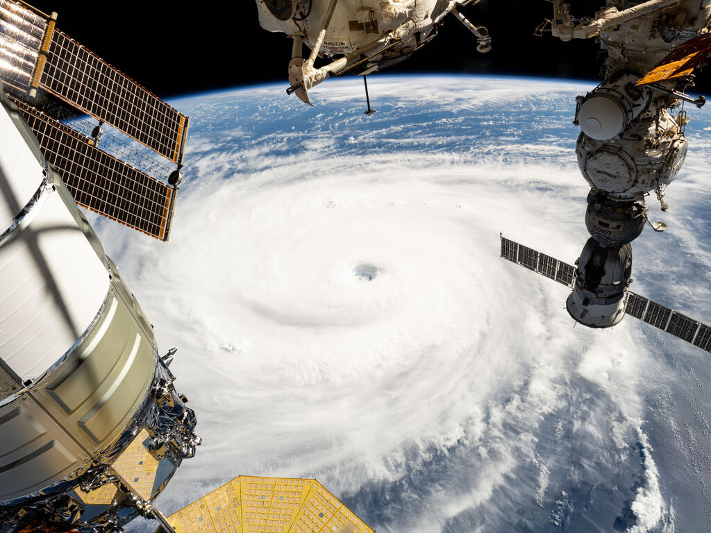 a shot from the Cygnus XL in orbit