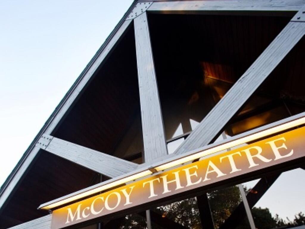 image of McCoy Theatre sign at Rhodes College