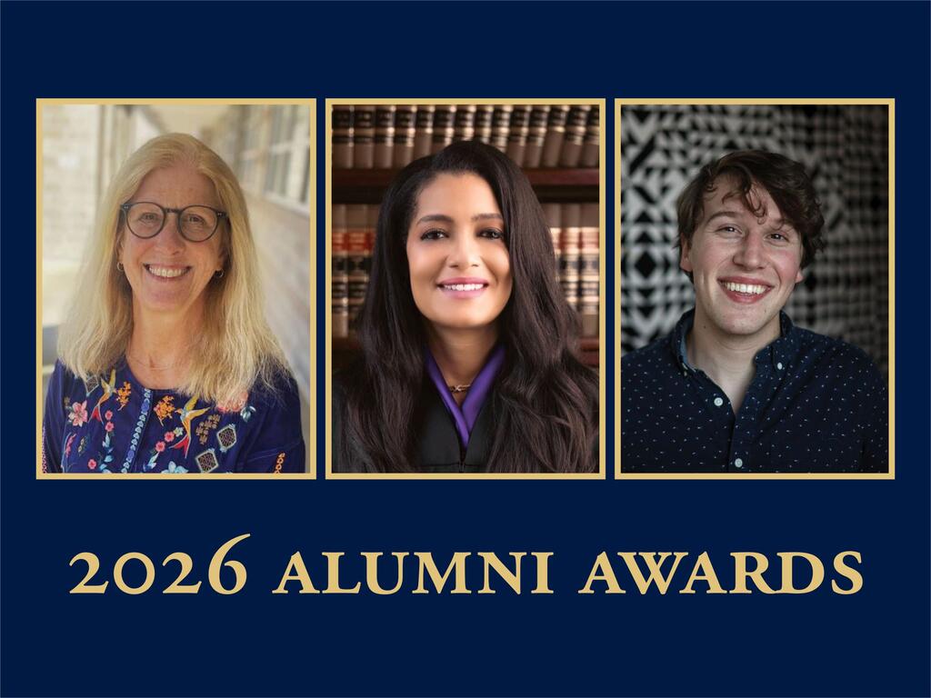 three head and shoulder images of Rhodes alumni