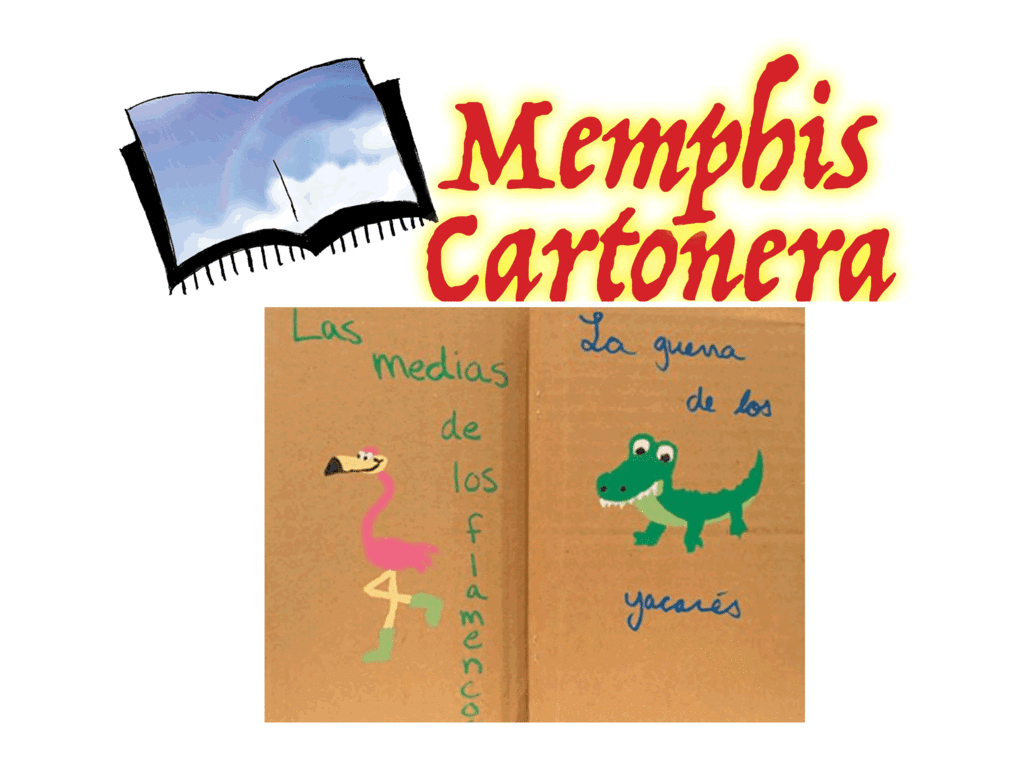 a drawing of a book with the text "Memphis Cartonera" 