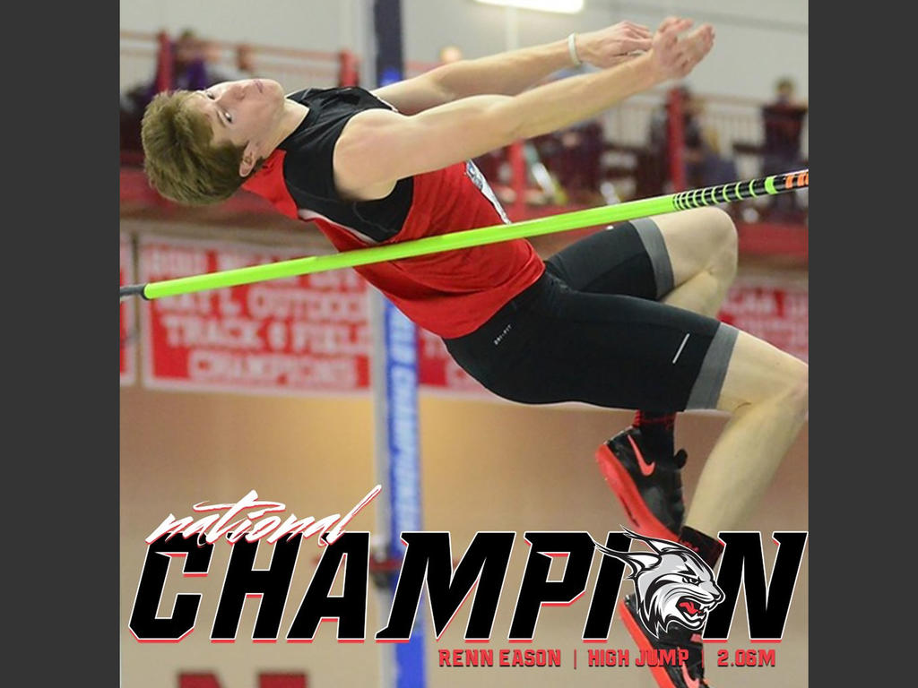 a young white male performing the high jump