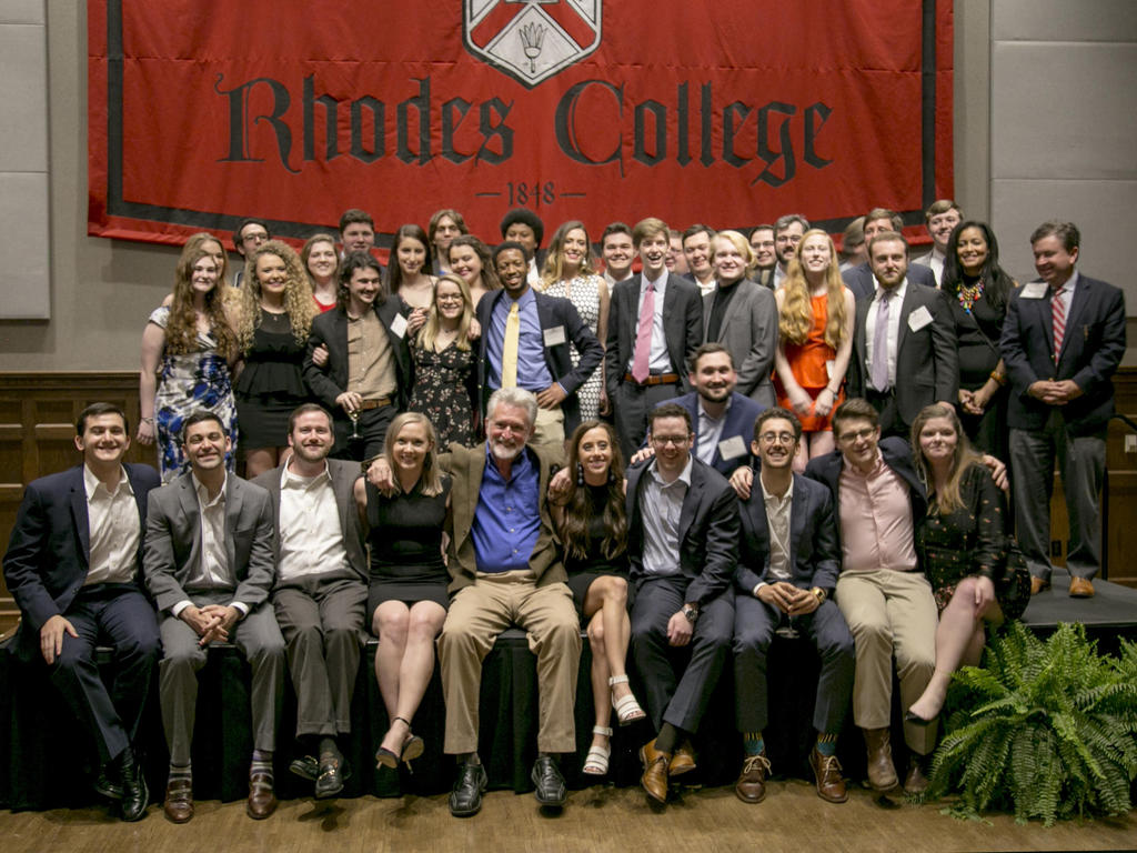 Group of Mock Trial students and professors